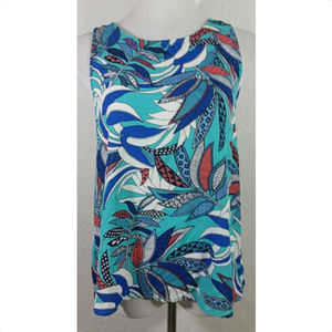 Alya Small Tank Top Floral Leaves Francescas